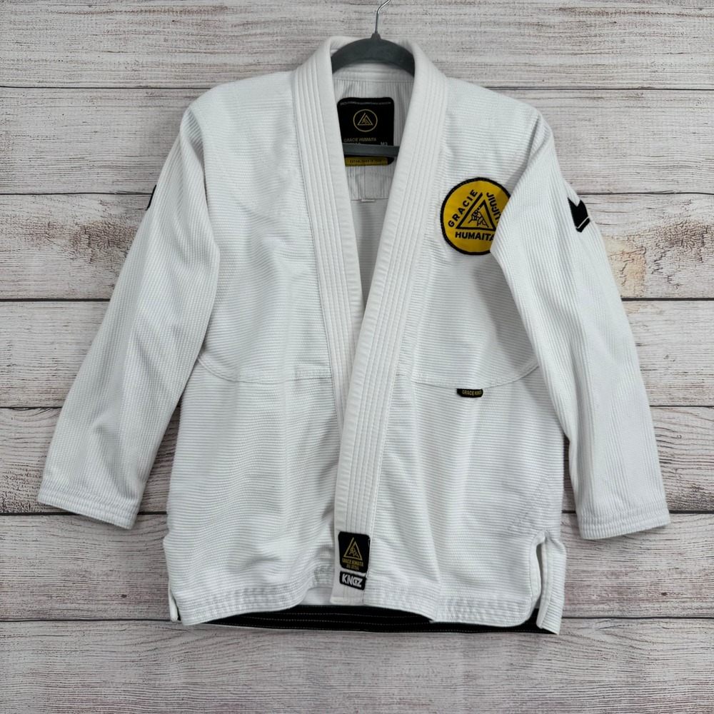 Gracie Humaita Kingz‎ BJJ Gi Jacket Youth M3 White Base 2.0 Martial Arts Gi Top